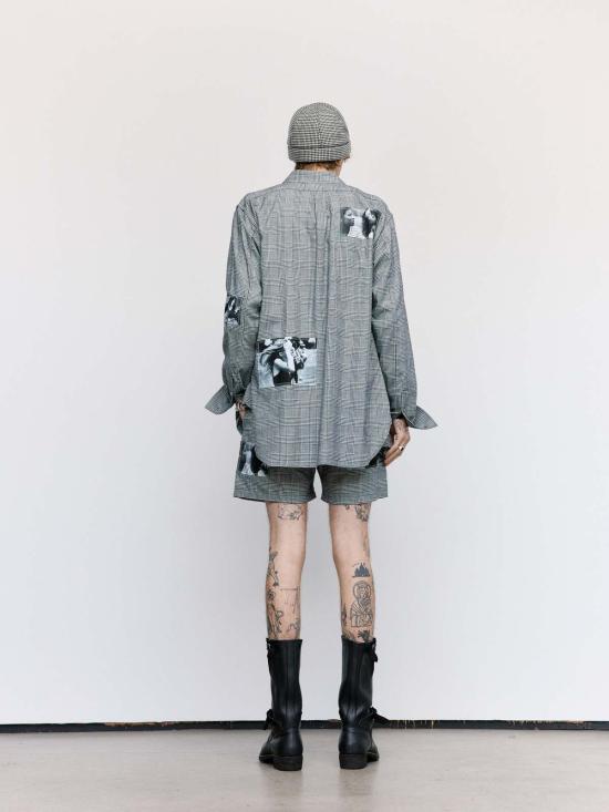  타카히로미야시타 더 솔로이스트 긴팔 셔츠 . 코튼 루즈핏 레귤러 칼라  글렌체크 - TAKAHIROMIYASHITA THE SOLOIST.