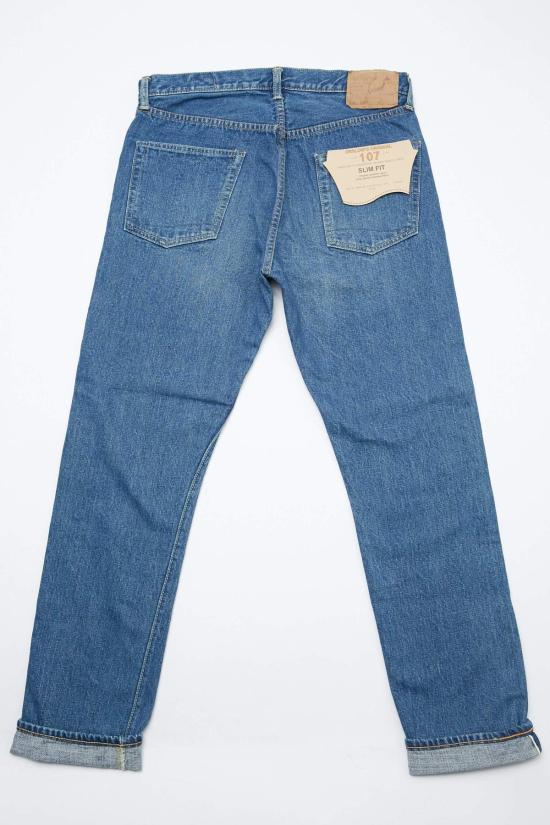 오어슬로우 데님 팬츠 Or Slow 107 아이비핏 슬림진 2년 세탁 - ORSLOW