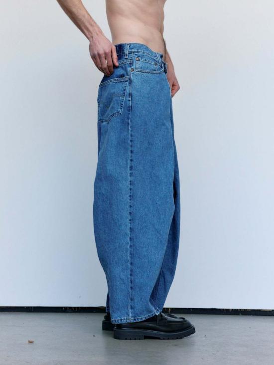  올드 파크 데님 팬츠 올드파크 4턱진 블루 - OLD PARK