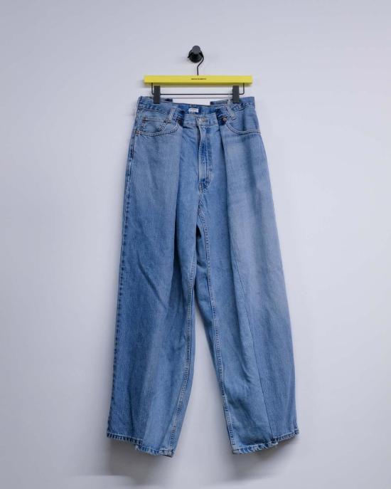  올드 파크 데님 팬츠 올드파크 4턱진 블루 - OLD PARK