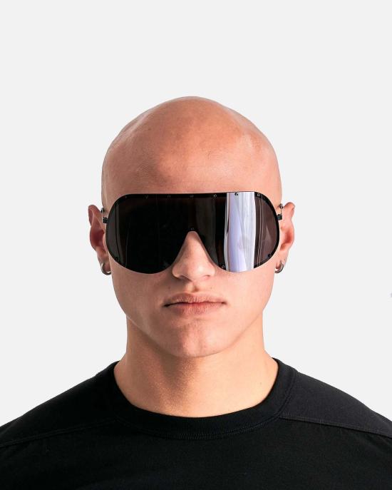  릭 오웬스 선글라스 쉴드  블랙 - RICK OWENS