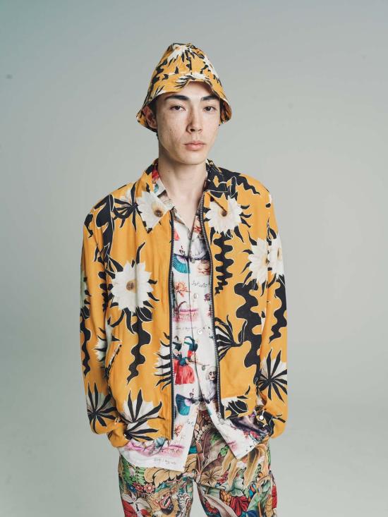  엔드리스 조이 봄버 자켓 에피필럼 지퍼 블루종 재킷 플로럴 프린트