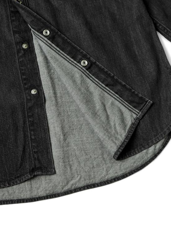  캐피탈 셔츠 Kapital 8oz 블랙 데님 레이스업 웨스턴 셔츠 블랙 - KAPITAL