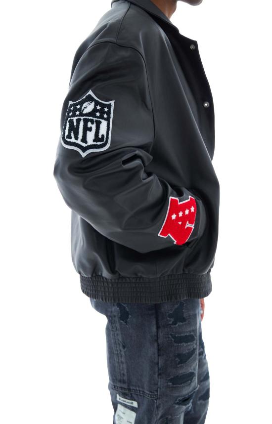  제프 해밀턴 봄버 자켓 스틸러스 봄버 재킷 블랙/블랙 - JEFF HAMILTON