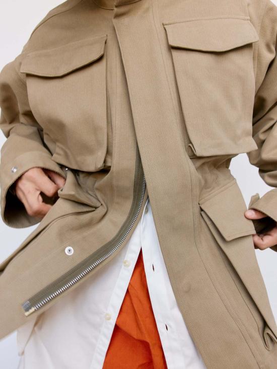  쓰리맨 자켓 3인용 코튼 필드 재킷 폰 - 3MAN