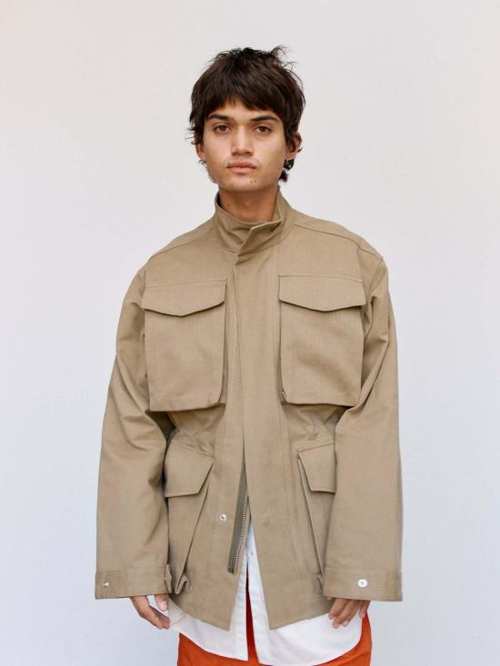  쓰리맨 자켓 3인용 코튼 필드 재킷 폰 - 3MAN