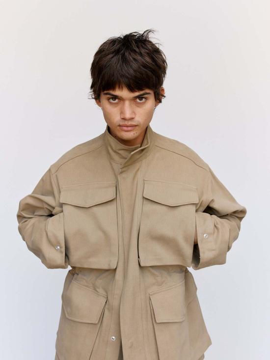  쓰리맨 자켓 3인용 코튼 필드 재킷 폰 - 3MAN