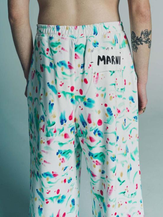  마르니 트레이닝/조거 팬츠 페인터 스웨트팬츠 화이트 - MARNI