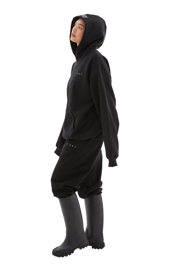  톤즈 후드 티셔츠 톤스 후디 블랙 - TONS