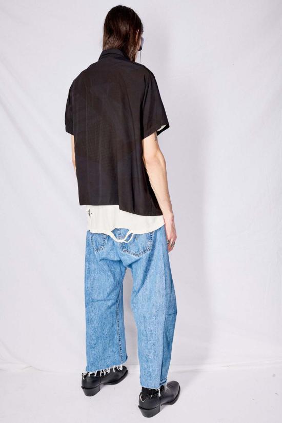  어셈블리 뉴욕 반팔 셔츠 어셈블리 오버다이드 레이온 캠프  블랙 - ASSEMBLY NEW YORK