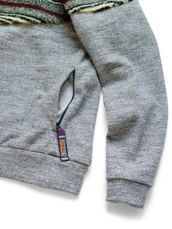  캐피탈 스웨터 Kapital Top Fleece X Birds Eye Fleece Nordic Sweat Charcoal - KAPITAL