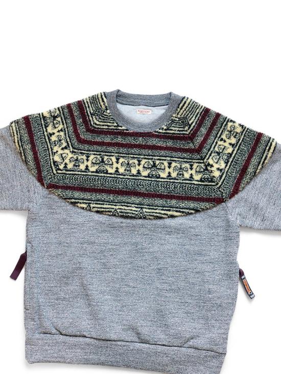  캐피탈 스웨터 Kapital Top Fleece X Birds Eye Fleece Nordic Sweat Charcoal - KAPITAL
