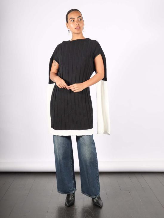  이세이 미야케 풀오버 비하인드 더 신 스웨터 블랙 - ISSEY MIYAKE