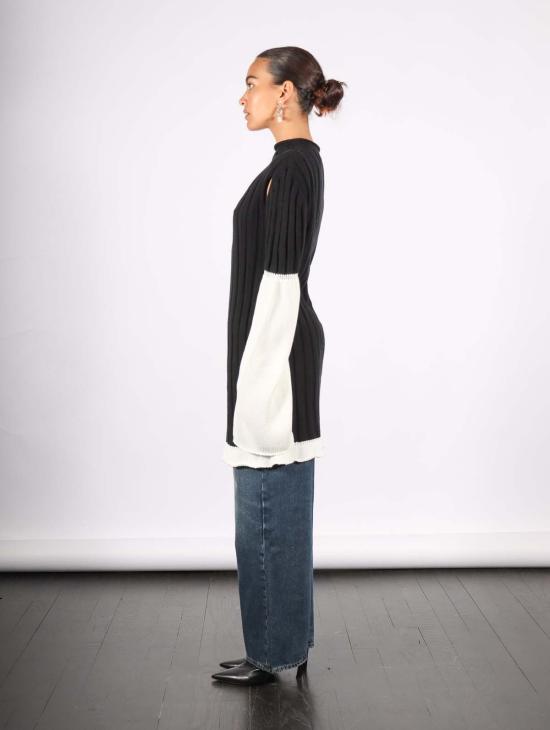  이세이 미야케 풀오버 비하인드 더 신 스웨터 블랙 - ISSEY MIYAKE