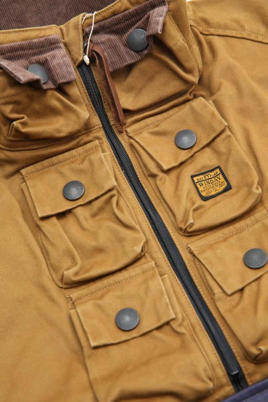  캐피탈 자켓 Kapital Chino 2 Tones Nickle "6" Anorak Jacket Camel/Navy - KAPITAL