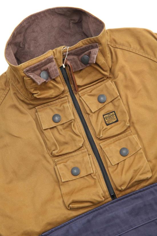  캐피탈 자켓 Kapital Chino 2 Tones Nickle "6" Anorak Jacket Camel/Navy - KAPITAL