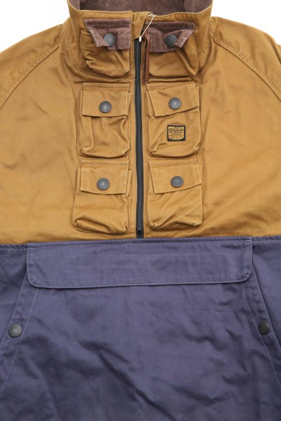  캐피탈 자켓 Kapital Chino 2 Tones Nickle "6" Anorak Jacket Camel/Navy - KAPITAL