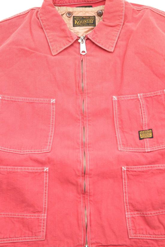  캐피탈 자켓 Kapital 캔버스 커버올 리넨 드리즐러 재킷 캘리포니아 레드 - KAPITAL