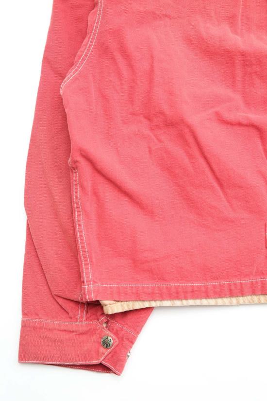  캐피탈 자켓 Kapital 캔버스 커버올 리넨 드리즐러 재킷 캘리포니아 레드 - KAPITAL