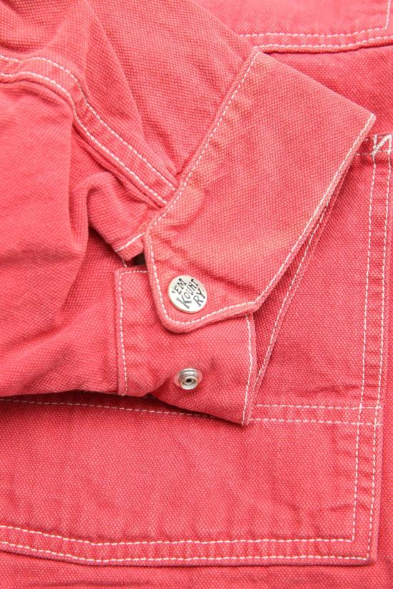  캐피탈 자켓 Kapital 캔버스 커버올 리넨 드리즐러 재킷 캘리포니아 레드 - KAPITAL