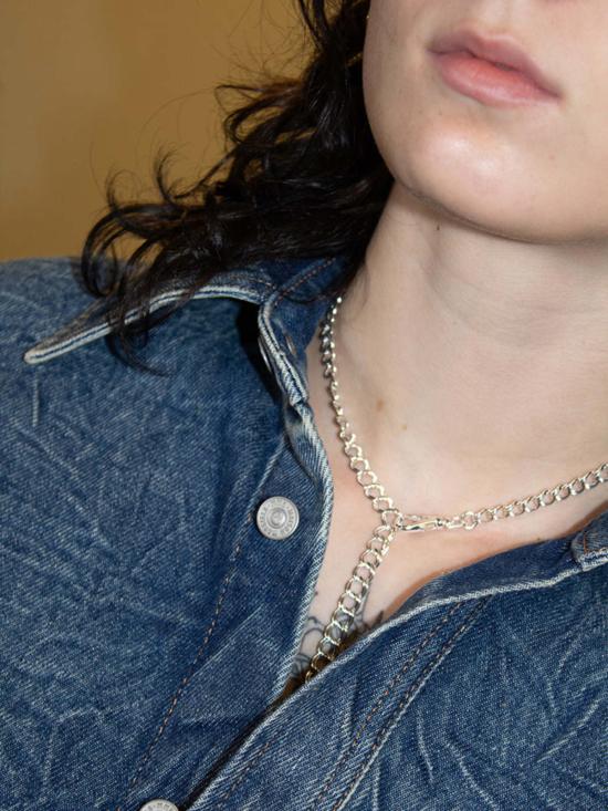  마틴 알리 목걸이/팬던트 걸프렌드 링크 체인 실버