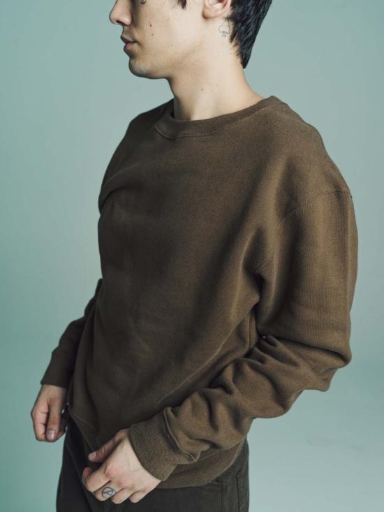  르메르 긴팔 티셔츠 다크 스웨트셔츠 토바코 - LEMAIRE