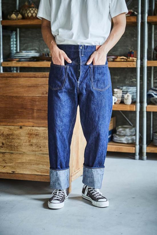  오어슬로우 데님 팬츠 Orslow Wolsro 백워드 진 원 워시 - ORSLOW