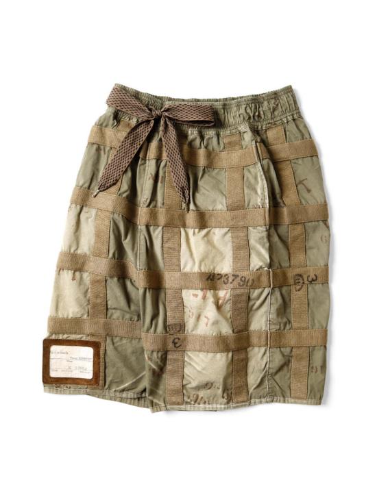  캐피탈 숏팬츠 Kapital Cotton Weather Cloth Prisnor Craft Tattersall 리메이크 반바지 카키 - KAPITAL