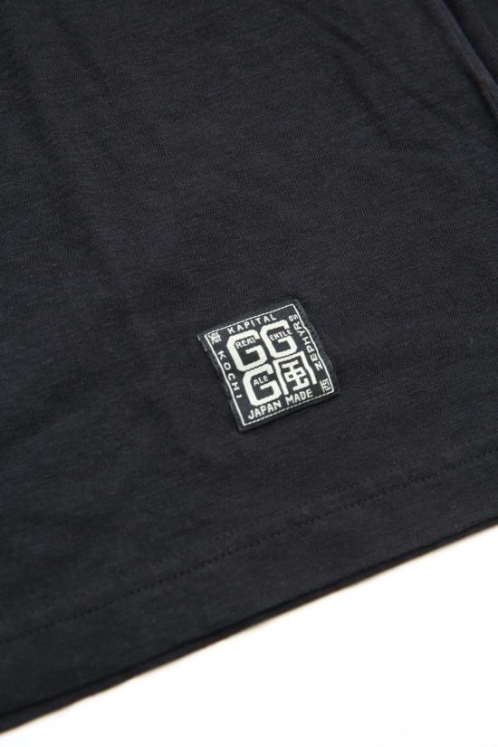  캐피탈 긴팔 티셔츠 카피탈 오르테가 저지 풋볼 L/S 티셔츠 블랙 - KAPITAL