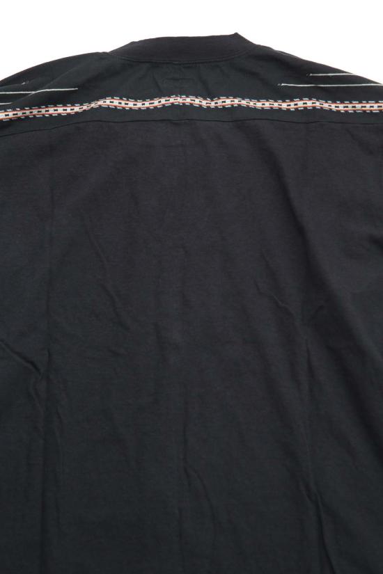  캐피탈 긴팔 티셔츠 카피탈 오르테가 저지 풋볼 L/S 티셔츠 블랙 - KAPITAL