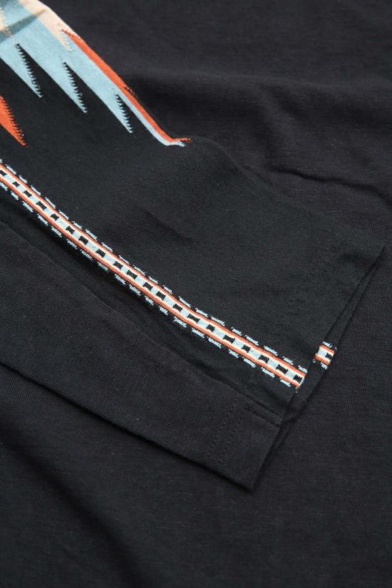  캐피탈 긴팔 티셔츠 카피탈 오르테가 저지 풋볼 L/S 티셔츠 블랙 - KAPITAL