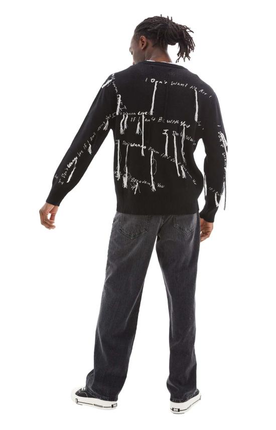  나미아스 스웨터 니트 리릭 크루넥 블랙 - NAHMIAS