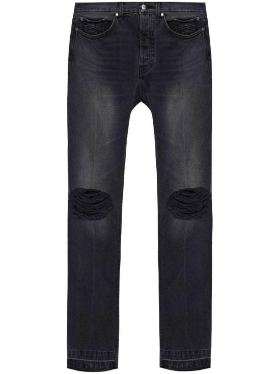  루드 데님 팬츠 비치 범 진 블랙