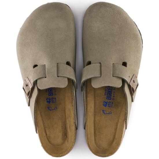  버켄스탁 뮬/슬리퍼 유니섹스  보스턴 소프트 풋베드 스웨이드 가죽 토프 - BIRKENSTOCK
