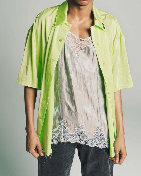  마틴로즈 반팔 셔츠 마틴 로즈 캐미솔  아이리디슨트 라임