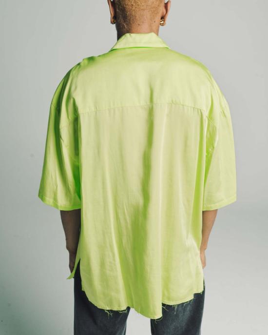  마틴로즈 반팔 셔츠 마틴 로즈 캐미솔  아이리디슨트 라임 - MARTINE ROSE