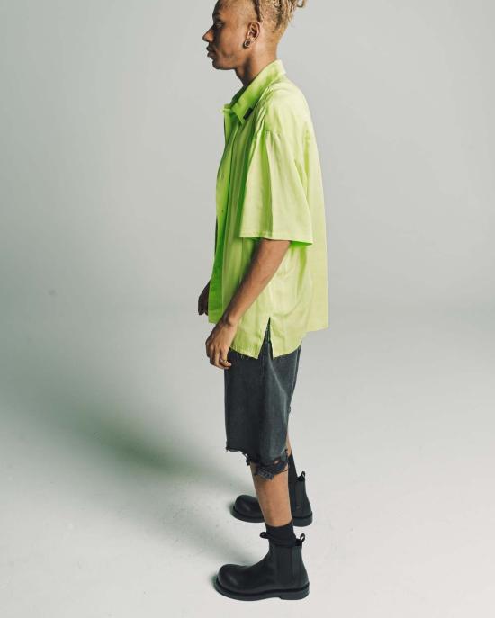  마틴로즈 반팔 셔츠 마틴 로즈 캐미솔  아이리디슨트 라임 - MARTINE ROSE