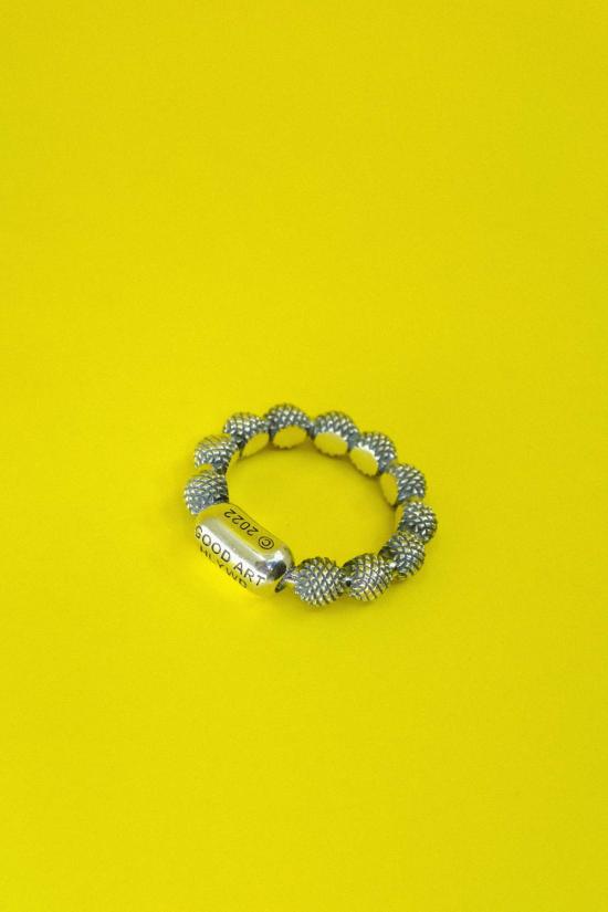  Good Art 반지 굿아트 #10 구스범프 볼 체인 링 .925 실버