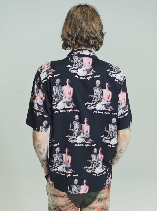  엔드리스 조이 반팔 셔츠 텐셀 웨이브 애프터 웨이브 반팔  블랙 - ENDLESS JOY