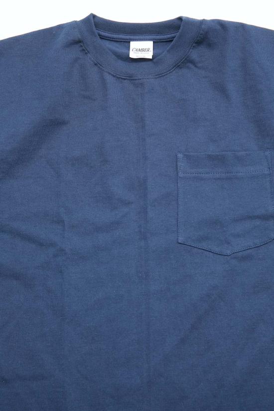  캠버 폴로 티셔츠 맥스 웨이트 헤비웨이트 포켓 티셔츠 네이비 - CAMBER
