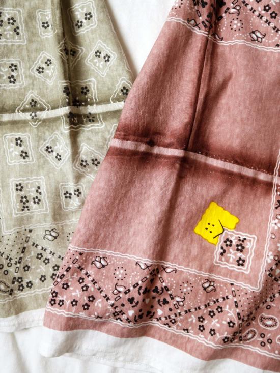  캐피탈 반팔 티셔츠 Kapital 18.5 저지 반다나 대형 티셔츠 Peckish Rainbowy - KAPITAL