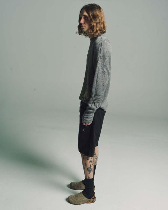  로아 긴팔 티셔츠 그레이 헴프 크루넥 그레이 - ROA