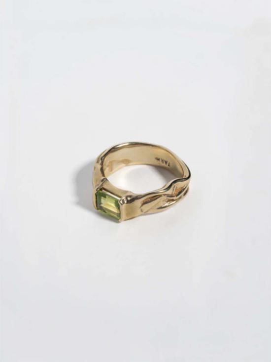  패리스 반지 파리스 나스트 링 골드/그린 - FARIS