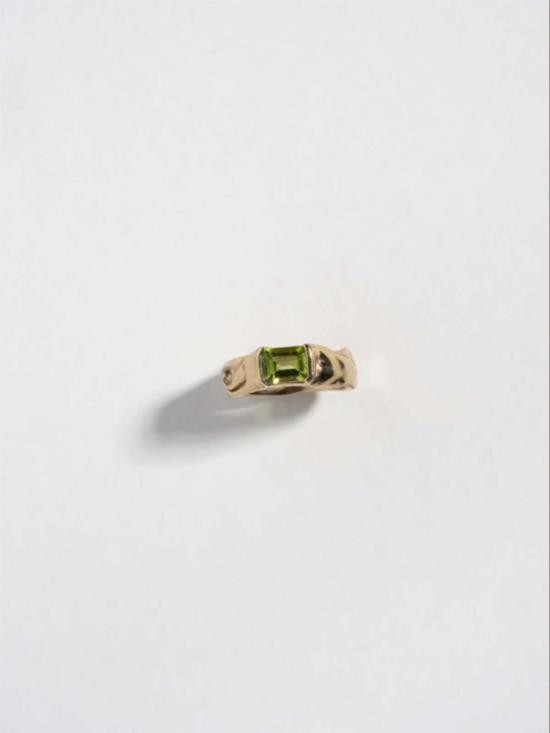  패리스 반지 파리스 나스트 링 골드/그린 - FARIS