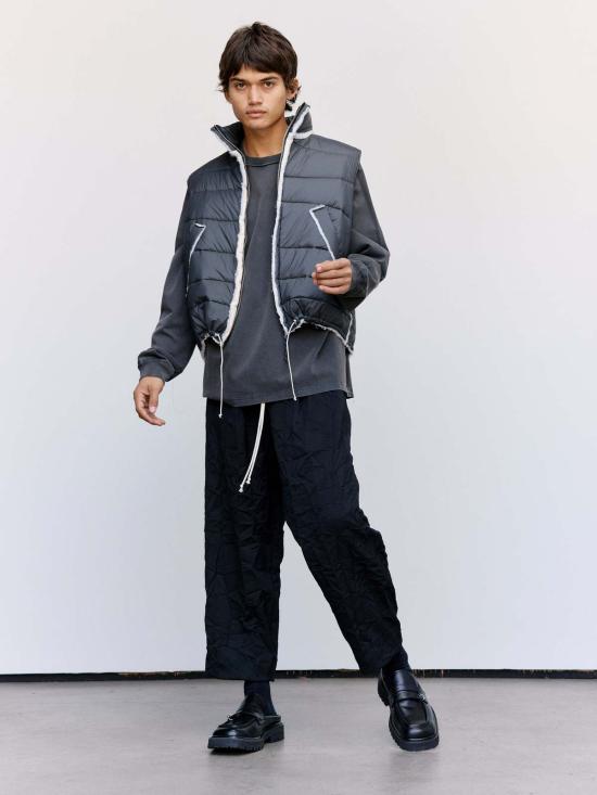  카미엘 포트젠스 패딩 카미엘 포젠스 리사이클 나일론 바디 워머 다크 그레이 - CAMIEL FORTGENS