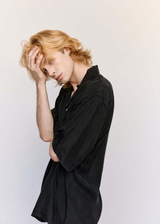  마르니 반팔 셔츠 쿠프로 캠프 칼라  블랙 - MARNI