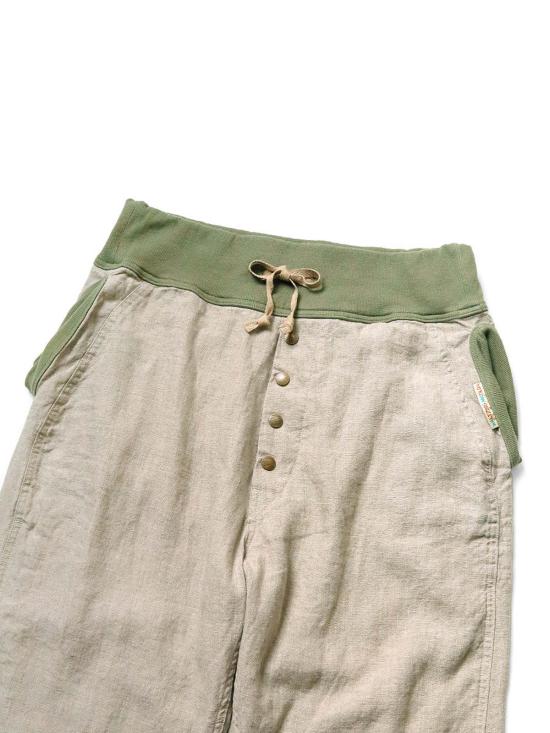  캐피탈 스트레이트 팬츠 린넨 2톤 누벨팬츠 베이지 - KAPITAL