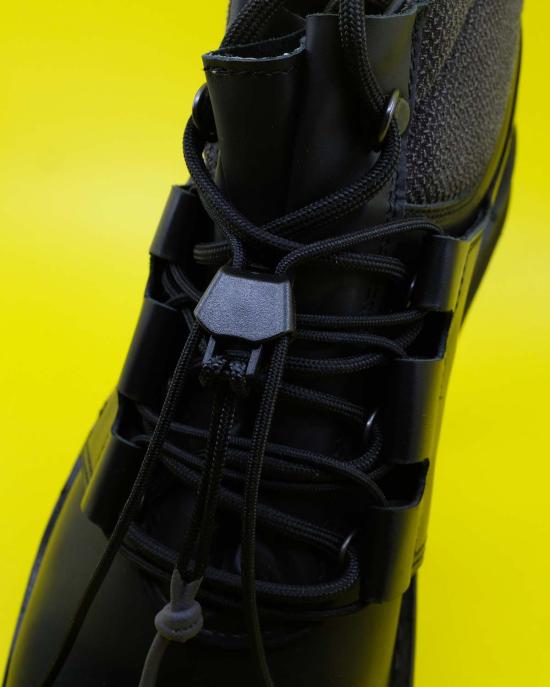  쥐알텐케이 부츠 Gr10 K 송아지 가죽 미드 아스팔트 더비 슈즈 블랙 - GR10K