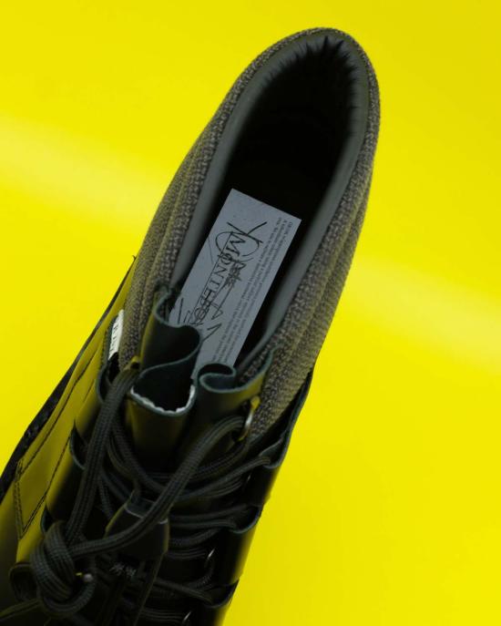  쥐알텐케이 부츠 Gr10 K 송아지 가죽 미드 아스팔트 더비 슈즈 블랙 - GR10K