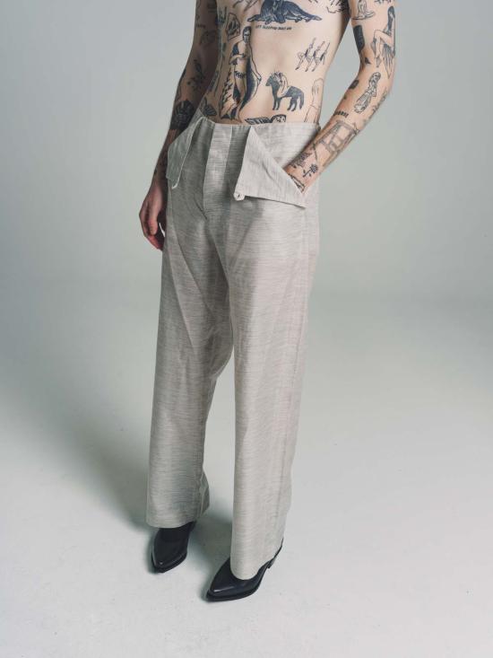  가브리엘라 콜 가먼츠 스트레이트 팬츠 Gabriela Coll Garments No.205 Yak Blend 바지 Heather Grey - GABRIELA COLL GARMENTS